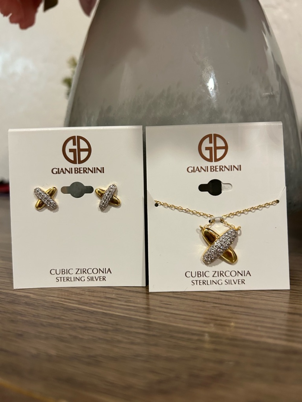 New Giani Bernini Sterling Silver Necklace & Earrings